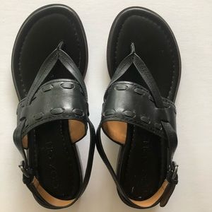 All leather, Black Coach Sandals